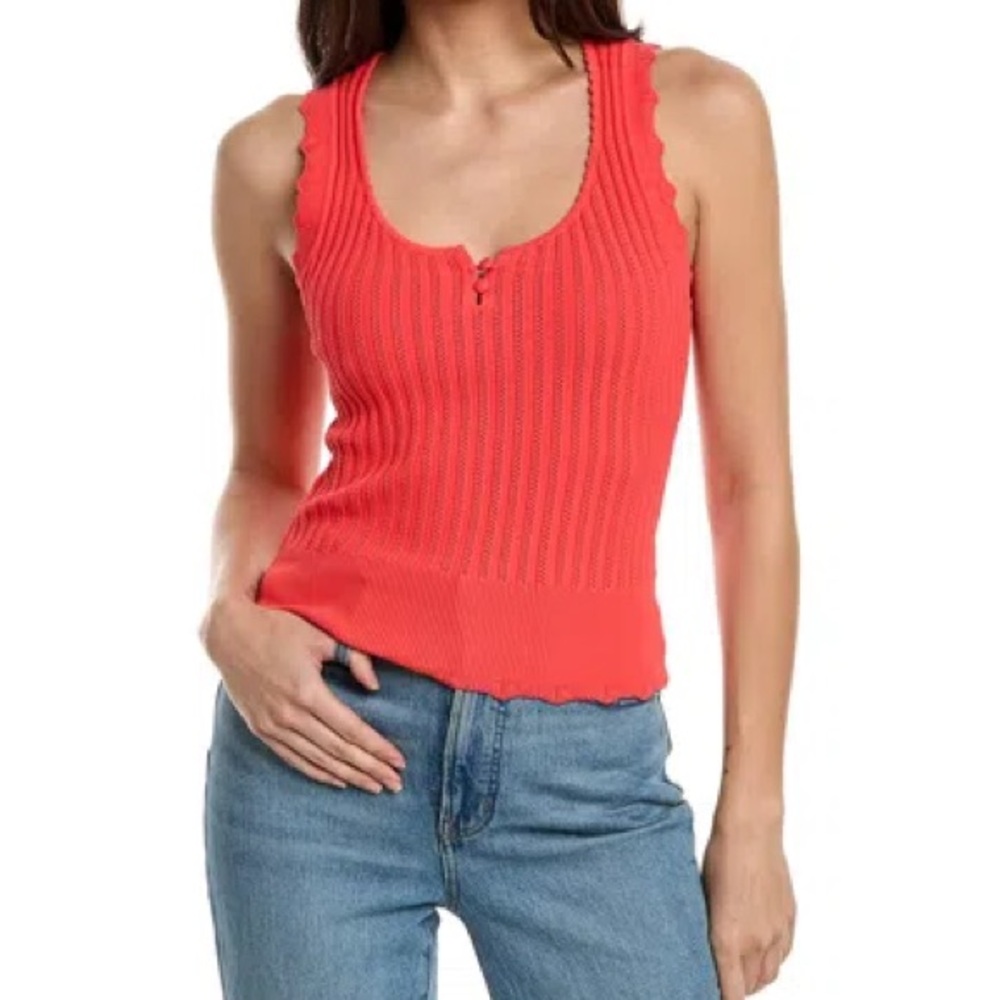Design History Vibrant Coral Tank Top